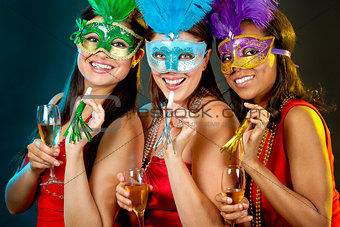group of women partying
