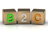 3d render B2C Business to Consumer symbol 