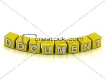 Document text in gold cubes
