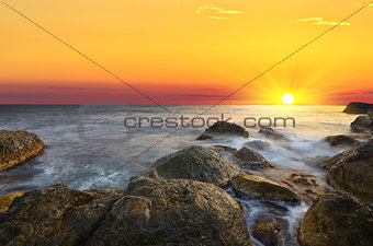 Rocks and sea