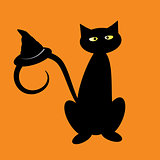 Black Halloween Cat
