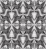 Abstract seamless zebra geometric pattern