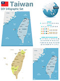 Taiwan maps with markers
