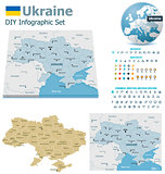 Ukraine maps with markers