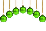 arc from green christmas balls