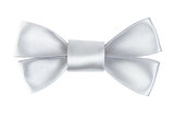 silver festive bow made from ribbon