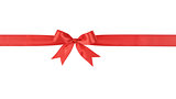 red handmade ribbon with bow