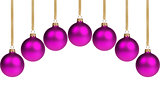 arc from purple christmas balls