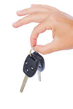 hand holding a car keys