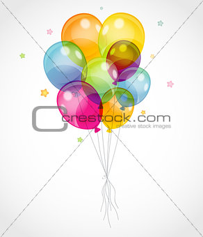 Background with colorful balloons