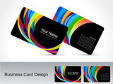 abstract rainbow business card