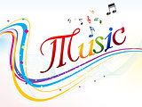 abstract colorful music text background