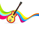 abstract colorful wave background with guitar