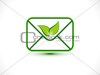 abstract eco mail icon