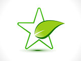 abstract eco star icon