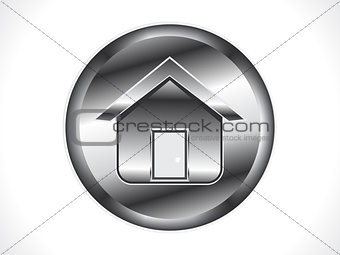 abstract metalic shiny home icon