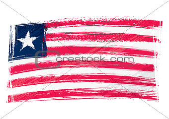 Grunge Liberia flag
