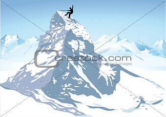 strong mountain climbing