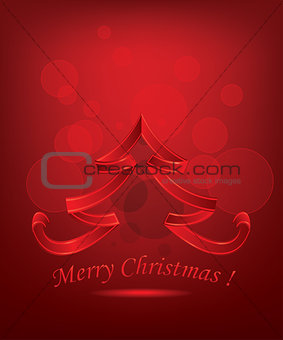 Abstract Red Christmas Tree