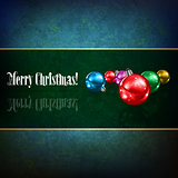 Christmas grunge background with decorations