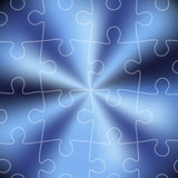 Blue puzzle abstract background.