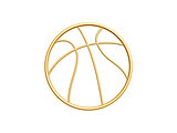 golden basketball symbol
