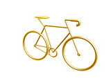 golden bicycle