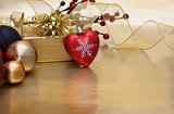 Christmas heart background