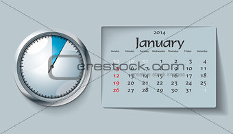 january 2014 - calendar