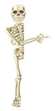 Cartoon Halloween Skeleton Pointing