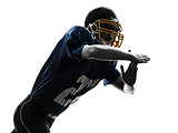 american football player man time out gesture silhouette