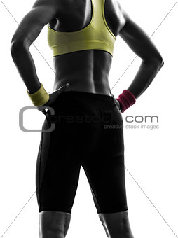 close up buttocks woman exercising fitness workout  silhouette
