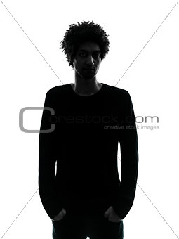 handsome african young man silhouette