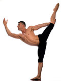 Man portrait gymnastic acrobatics balance