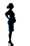 happy silhouette pregnant woman 