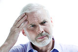 migraine or memory loss illness senior man headache