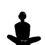 woman sit lotus  posture yoga