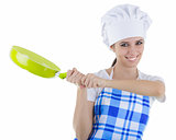 Woman Cook with Pan