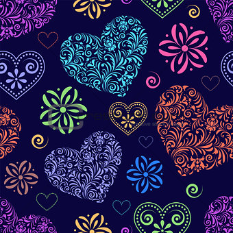 abstract colorful  hearts