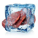 Basturma in ice cube