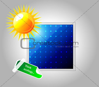 Vector solar panel. Icon.