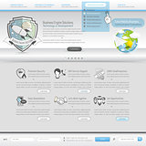 Website template design menu navigation elements with icons set