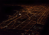 Night Panorama Of Chicago