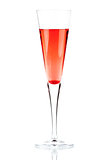 Red Champagne alcohol cocktail