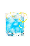 Blue alcohol cocktail