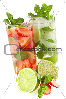 Cocktail collection: Strawberry and classic mojito