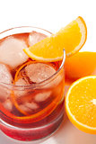 Alcohol cocktail collection - Negroni with orange slice