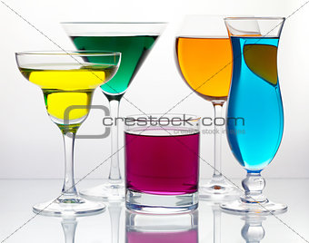 Many color cocktails
