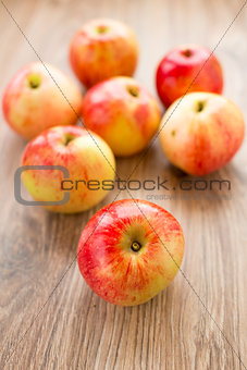 Red apples on a table