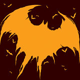 Bats silhouette - Halloween background
